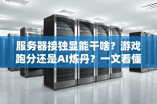 服务器接独显能干啥？游戏跑分还是AI炼丹？一文看懂专业操作！