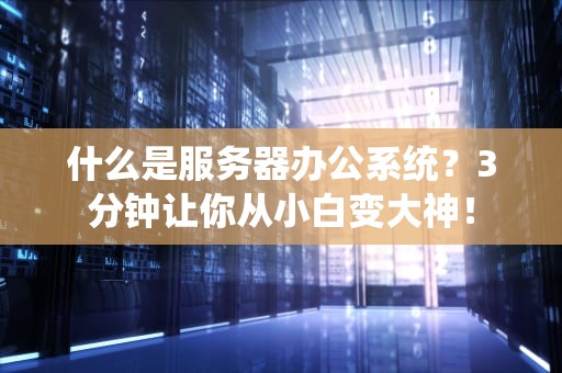 什么是服务器办公系统？3分钟让你从小白变大神！