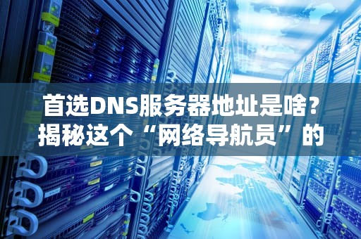 首选DNS服务器地址是啥？揭秘这个“网络导航员”的妙用！