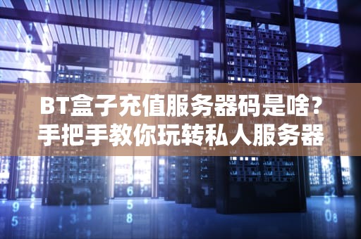 BT盒子充值服务器码是啥？手把手教你玩转私人服务器！