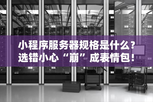 小程序服务器规格是什么？选错小心“崩”成表情包！