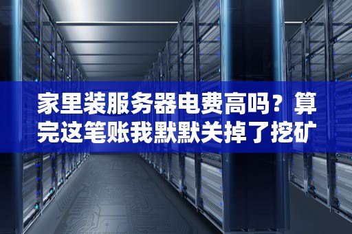 家里装服务器电费高吗？算完这笔账我默默关掉了挖矿软件…