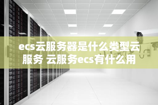 ecs云服务器是什么类型云服务 云服务ecs有什么用