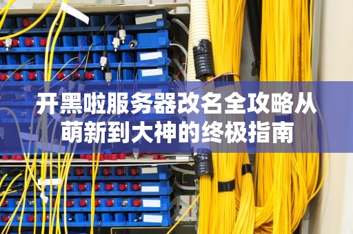 开黑啦服务器改名全攻略从萌新到大神的终极指南