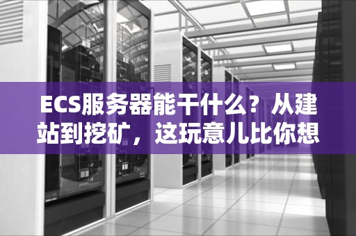 ECS服务器能干什么？从建站到挖矿，这玩意儿比你想象的更万能！