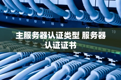 主服务器认证类型 服务器认证证书