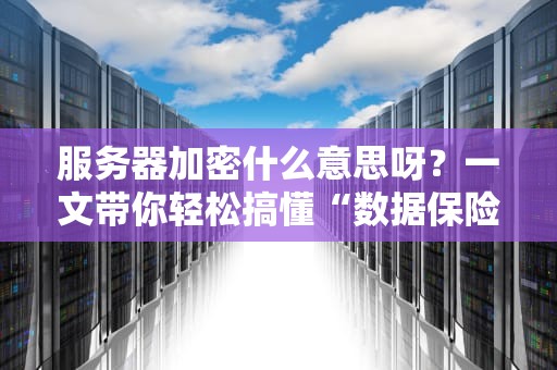 服务器加密什么意思呀？一文带你轻松搞懂“数据保险箱”的奥秘！