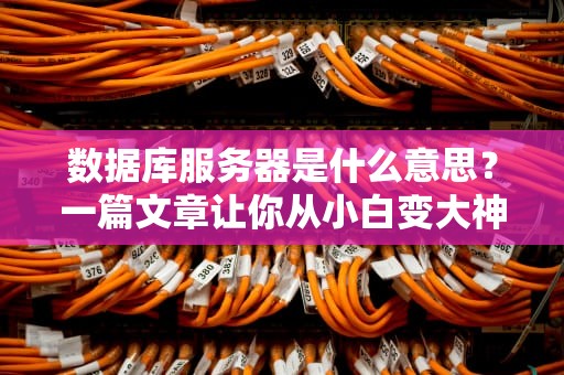 数据库服务器是什么意思？一篇文章让你从小白变大神！