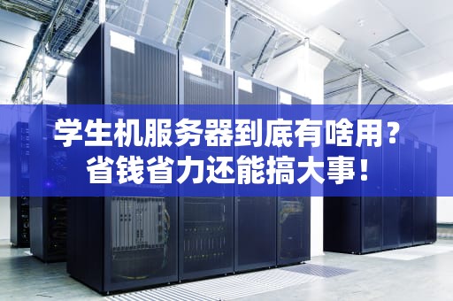 学生机服务器到底有啥用？省钱省力还能搞大事！
