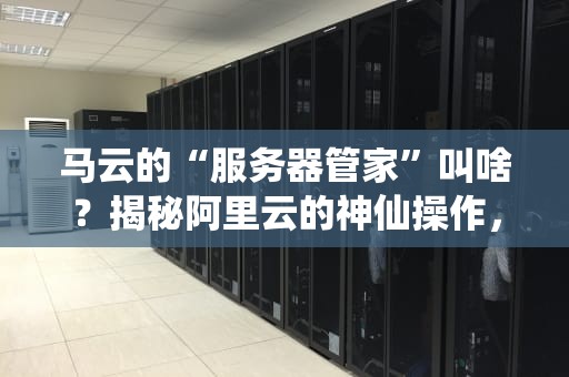 马云的“服务器管家”叫啥？揭秘阿里云的神仙操作，看完直呼内行！