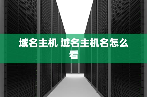 域名主机 域名主机名怎么看