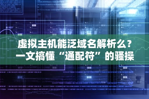 虚拟主机能泛域名解析么？一文搞懂“通配符”的骚操作！