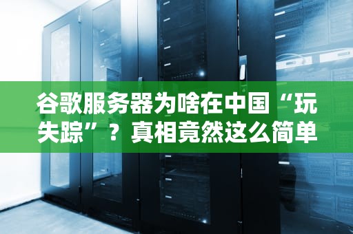谷歌服务器为啥在中国“玩失踪”？真相竟然这么简单！