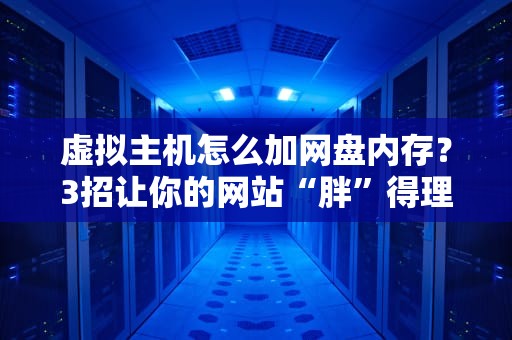 虚拟主机怎么加网盘内存？3招让你的网站“胖”得理直气壮！