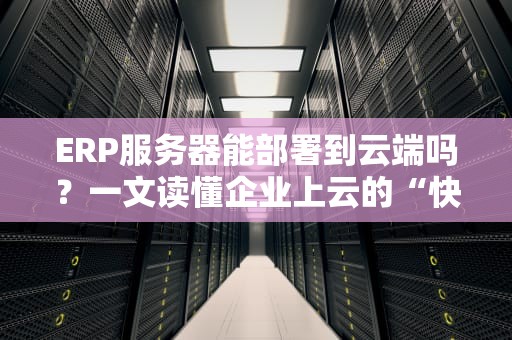 ERP服务器能部署到云端吗？一文读懂企业上云的“快乐与烦恼”