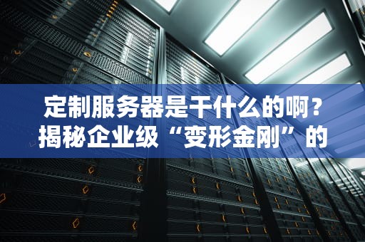 定制服务器是干什么的啊？揭秘企业级“变形金刚”的硬核玩法！