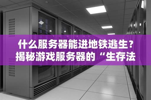 什么服务器能进地铁逃生？揭秘游戏服务器的“生存法则”