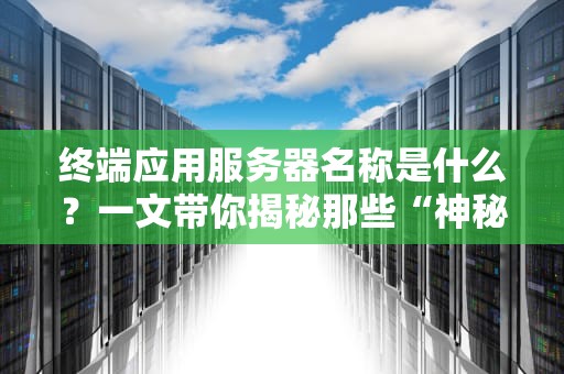 终端应用服务器名称是什么？一文带你揭秘那些“神秘代号”背后的故事！
