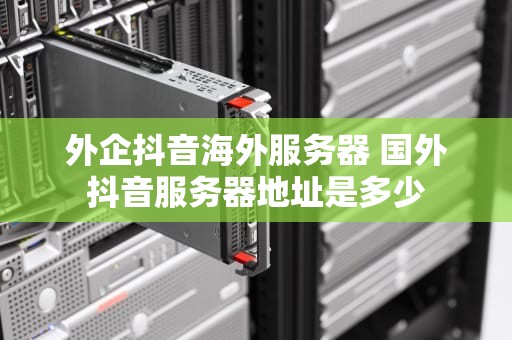 外企抖音海外服务器 国外抖音服务器地址是多少