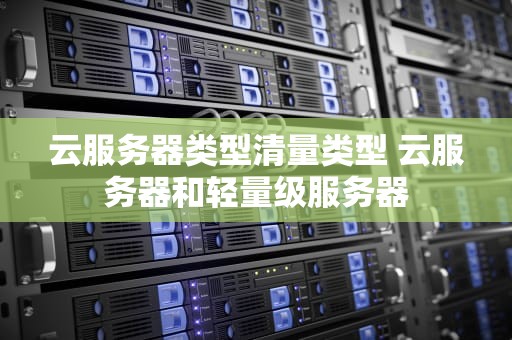 云服务器类型清量类型 云服务器和轻量级服务器
