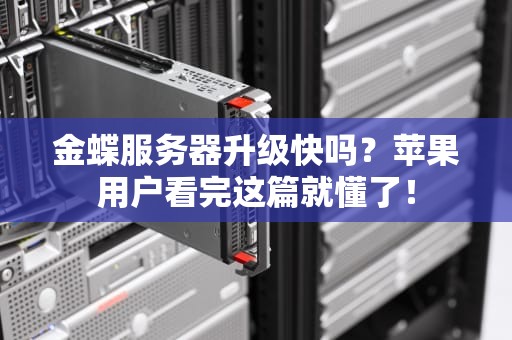 金蝶服务器升级快吗？苹果用户看完这篇就懂了！