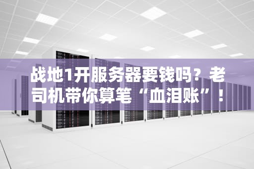 战地1开服务器要钱吗？老司机带你算笔“血泪账”！