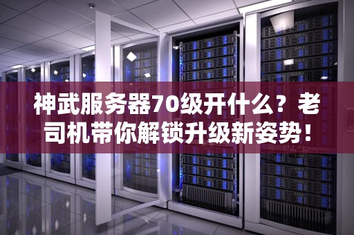 神武服务器70级开什么？老司机带你解锁升级新姿势！
