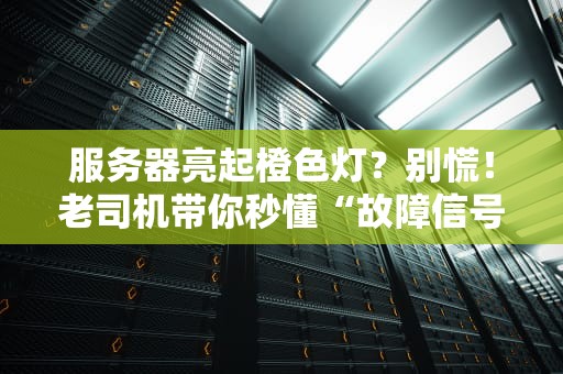 服务器亮起橙色灯？别慌！老司机带你秒懂“故障信号灯”