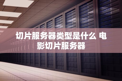 切片服务器类型是什么 电影切片服务器