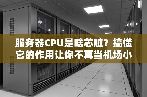 服务器CPU是啥芯脏？搞懂它的作用让你不再当机场小白！