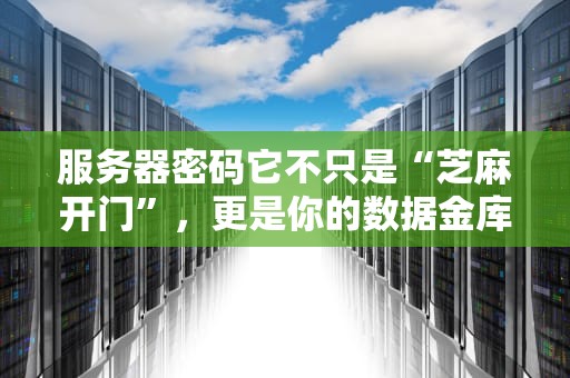 服务器密码它不只是“芝麻开门”，更是你的数据金库防盗门！