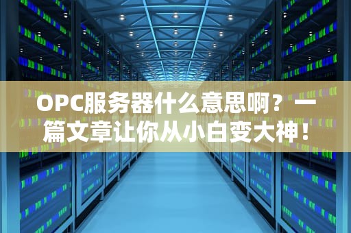 OPC服务器什么意思啊？一篇文章让你从小白变大神！