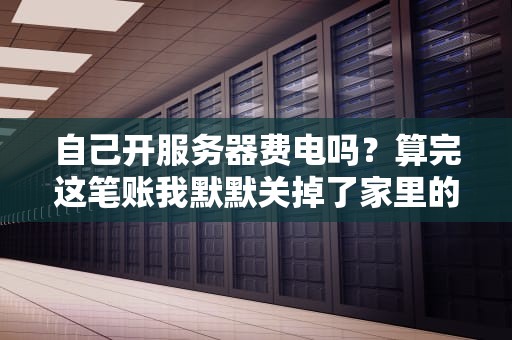 自己开服务器费电吗？算完这笔账我默默关掉了家里的“电老虎”
