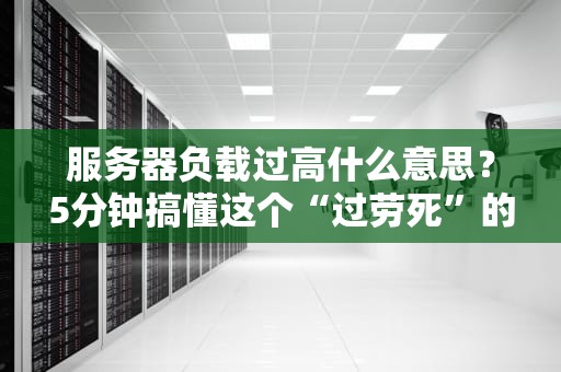 服务器负载过高什么意思？5分钟搞懂这个“过劳死”的IT术语！