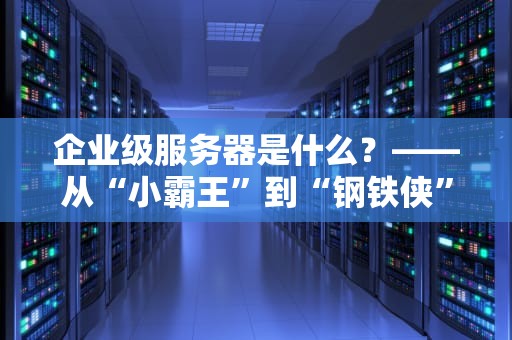 企业级服务器是什么？——从“小霸王”到“钢铁侠”的进化史