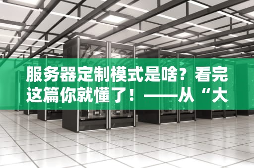 服务器定制模式是啥？看完这篇你就懂了！——从“大锅饭”到“私人订制”的硬核科普