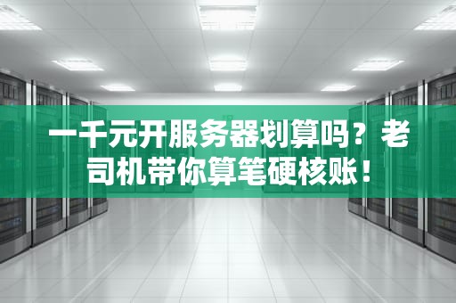 一千元开服务器划算吗？老司机带你算笔硬核账！
