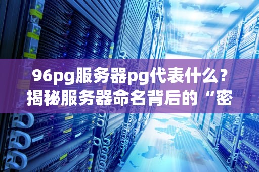 96pg服务器pg代表什么？揭秘服务器命名背后的“密码”