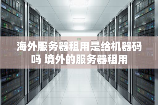 海外服务器租用是给机器码吗 境外的服务器租用