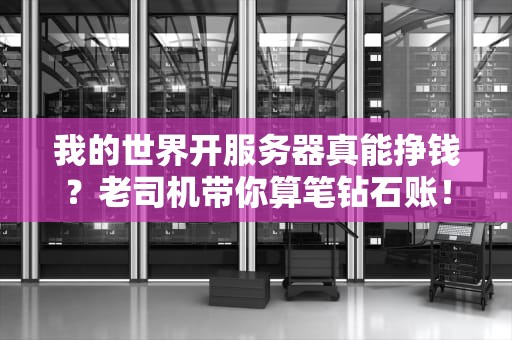 我的世界开服务器真能挣钱？老司机带你算笔钻石账！