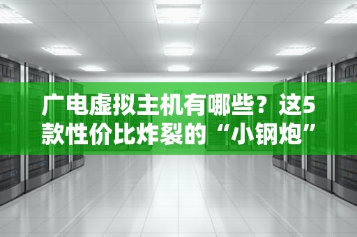 广电虚拟主机有哪些？这5款性价比炸裂的“小钢炮”实测！