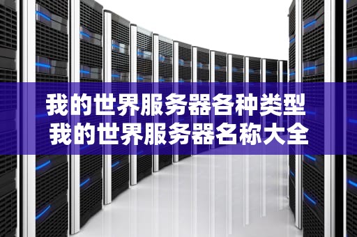 我的世界服务器各种类型 我的世界服务器名称大全