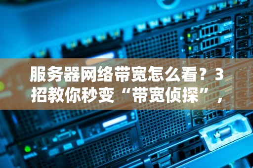 服务器网络带宽怎么看？3招教你秒变“带宽侦探”，告别卡顿！
