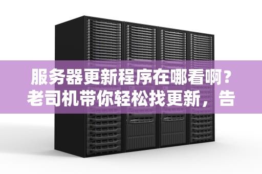 服务器更新程序在哪看啊？老司机带你轻松找更新，告别404焦虑！