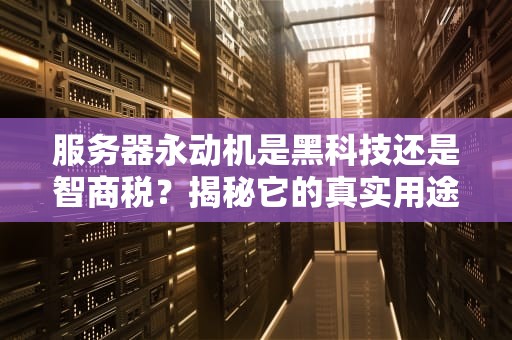 服务器永动机是黑科技还是智商税？揭秘它的真实用途与潜力！