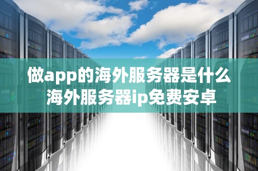 做app的海外服务器是什么 海外服务器ip免费安卓