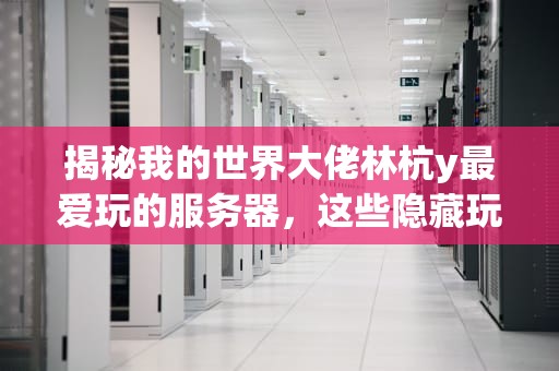 揭秘我的世界大佬林杭y最爱玩的服务器，这些隐藏玩法太秀了！