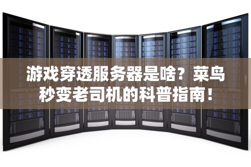 游戏穿透服务器是啥？菜鸟秒变老司机的科普指南！