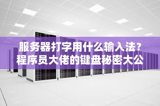 服务器打字用什么输入法？程序员大佬的键盘秘密大公开！