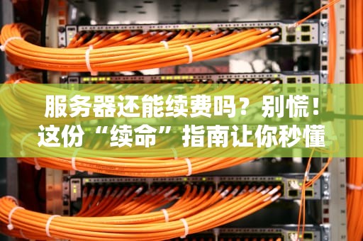 服务器还能续费吗？别慌！这份“续命”指南让你秒懂操作+避坑技巧